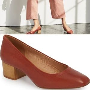 MADEWELL Raquel Leather Block Heel Pump